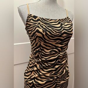 Zebra Print Sleeveless Dress